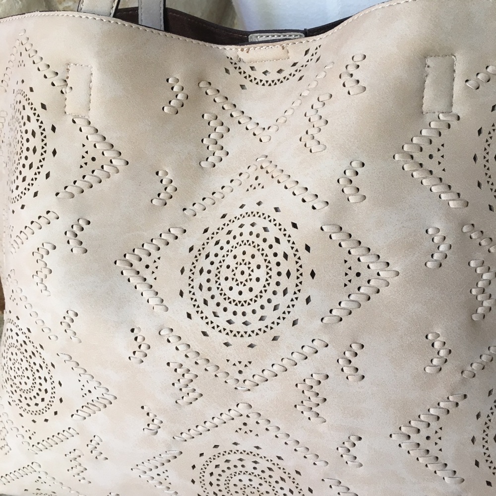 NWT Anthropologie Alice Springs Tote in Tan - Picture 3 of 8